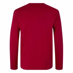 ID Interlock Herre Langærmet t-shirt - Rød
