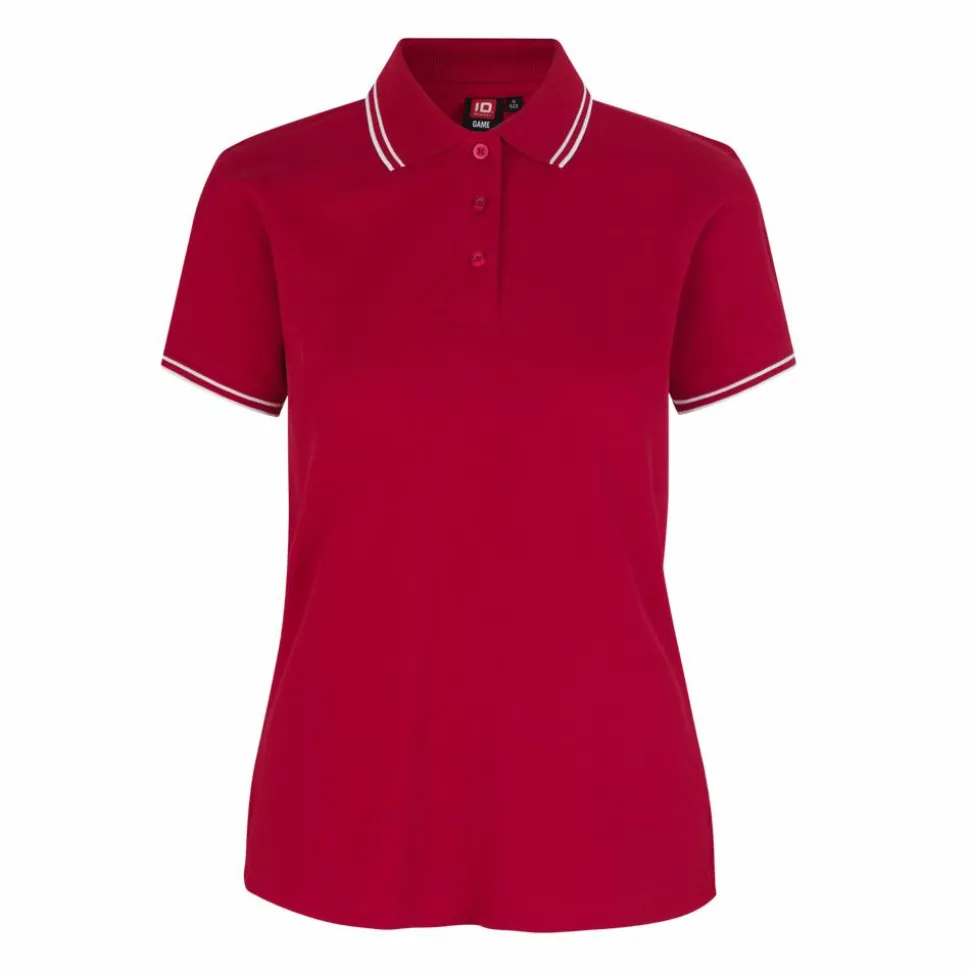 ID Kontrast Dame Polo - Red