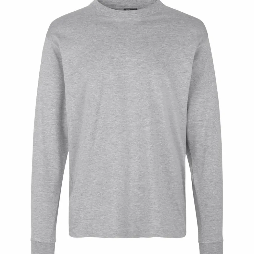 ID Pro Wear Herre Langærmet t-shirt - Grey Melange