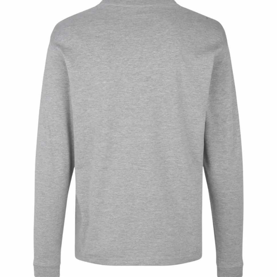 ID Pro Wear Herre Langærmet t-shirt - Grey Melange