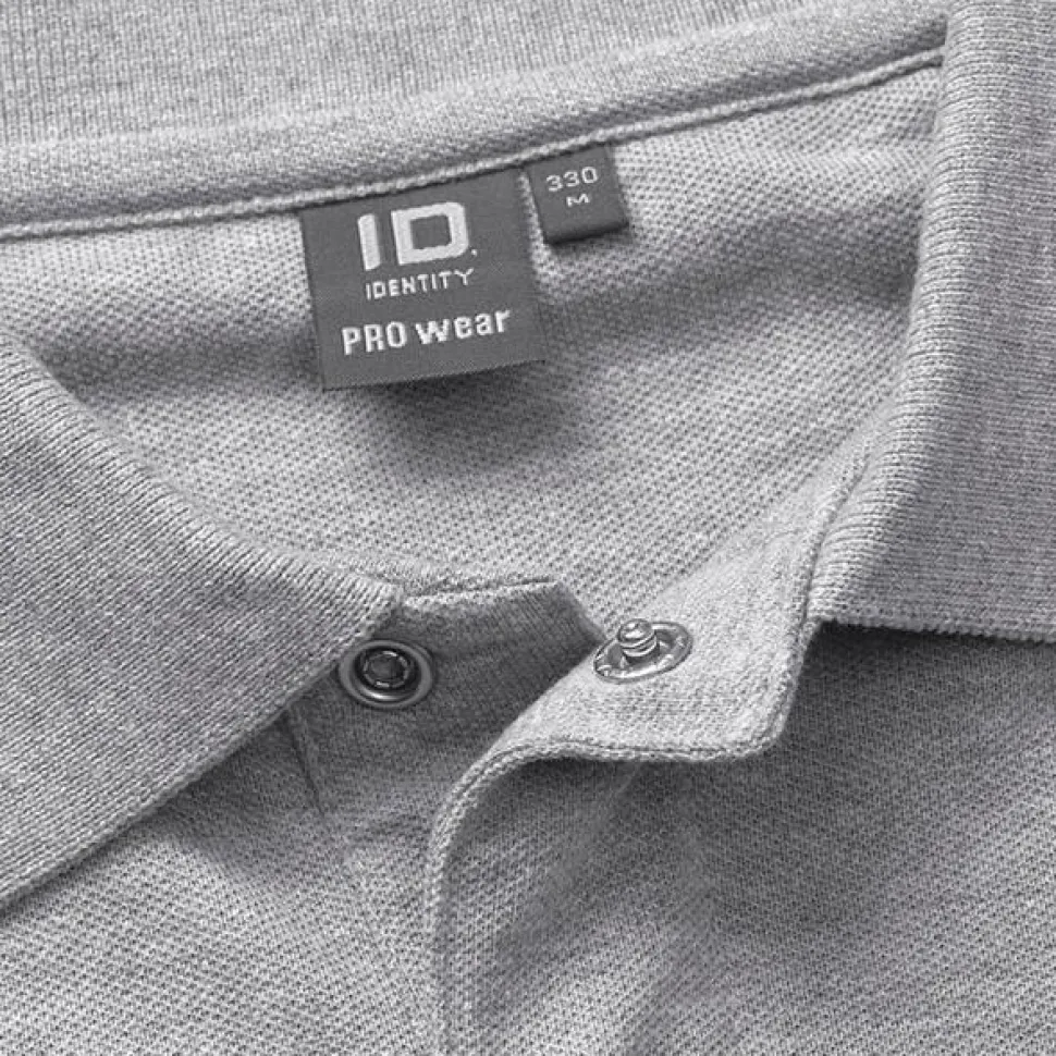 ID Pro Wear Herre Polo - Grå Melange