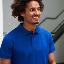 ID Stretch Herre Polo - Azur