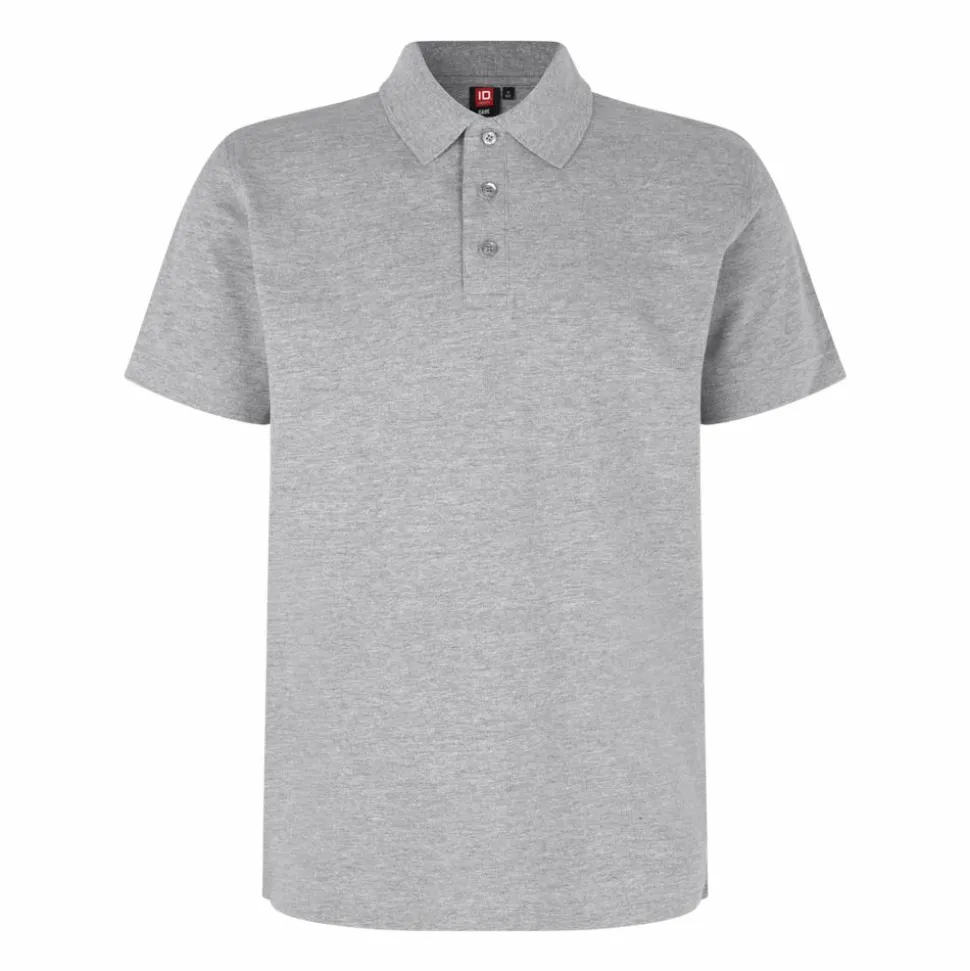 ID Stretch Herre Polo - Grey Melange