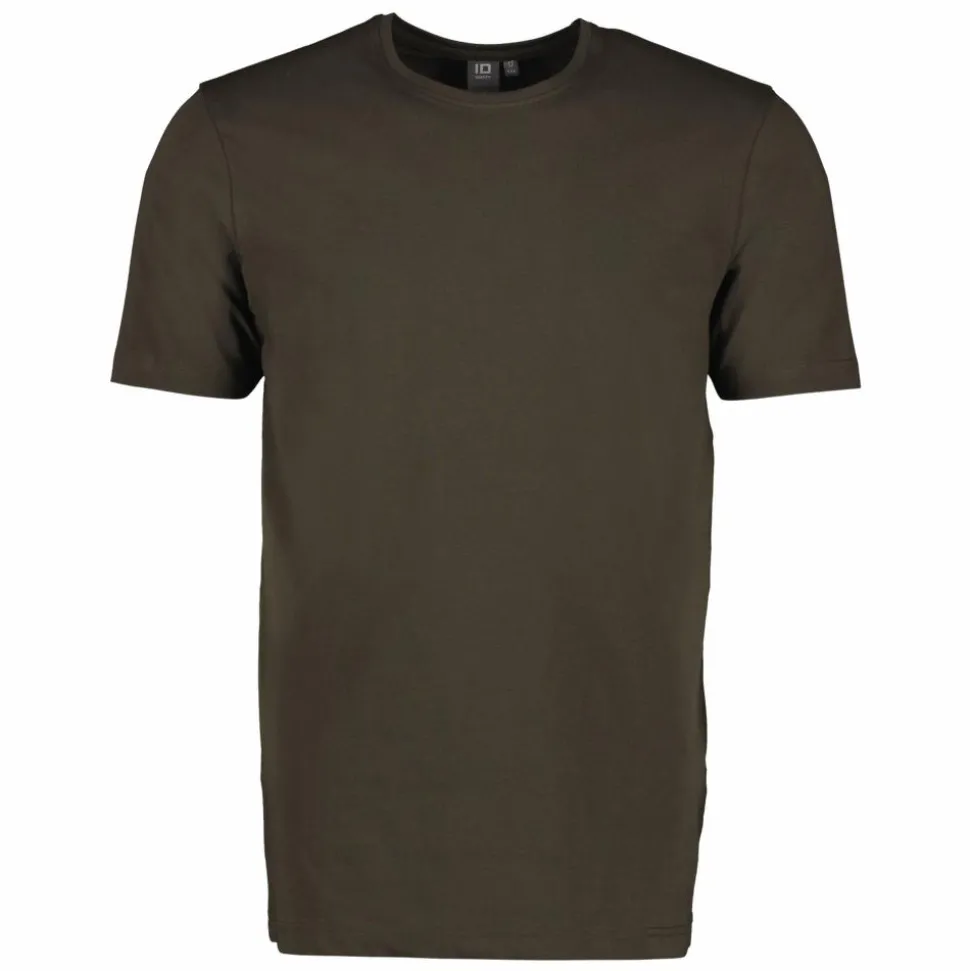 ID Stretch Herre T-shirt m. stretch - Oliven