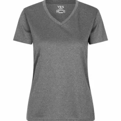 ID YES Active Dame Trænings t-shirt - Grå Melange