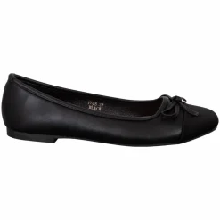 Ideal Shoes Dame Ballerina - Sort
