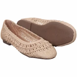 Ideal Shoes Dame Ballerina - Beige