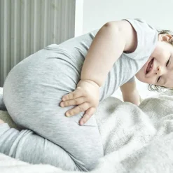 JBS of Denmark Børne Leggings i bambus - Lys grå melange