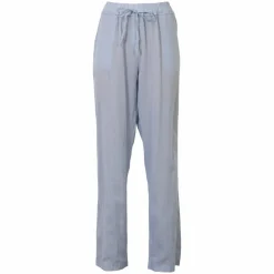Leonora Dame Bukser i hørmix Plus Size - Heavenly Blue