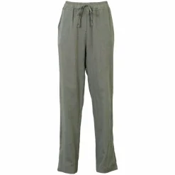 Leonora Dame Bukser i hørmix Plus Size - Green