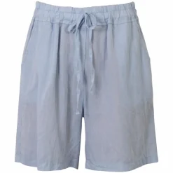 Leonora Dame Shorts i hørmix Plus Size - Heavenly Blue