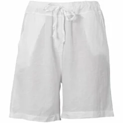 Leonora Dame Shorts i hørmix - Bright White