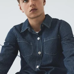 LMTD Børne Skjorte - Dark Blue Denim