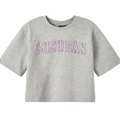 LMTD Pige T-shirt i økologisk bomuld - Grey Melange