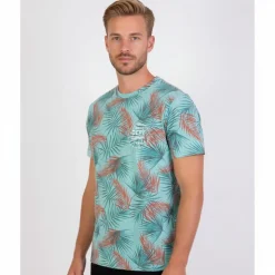 Loaded Herre T-shirt - Aqua Palmes AOP