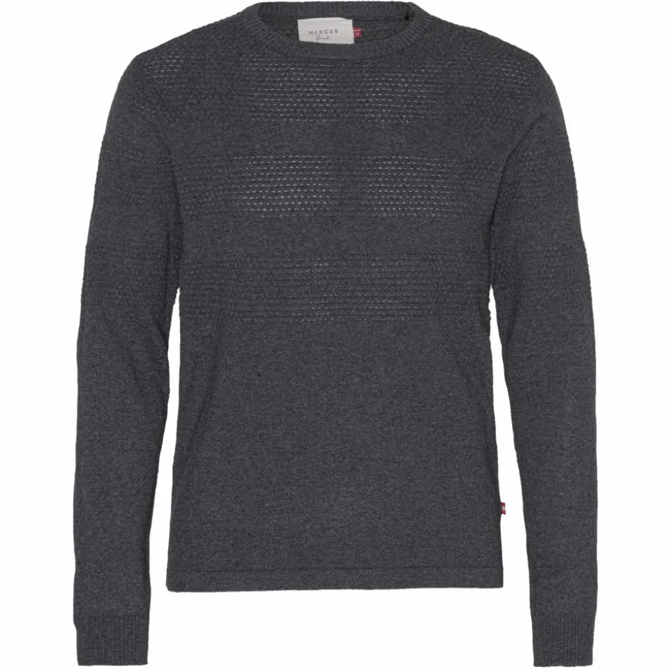Marcus Affleck Herre Striktrøje - Dk. Grey Mix