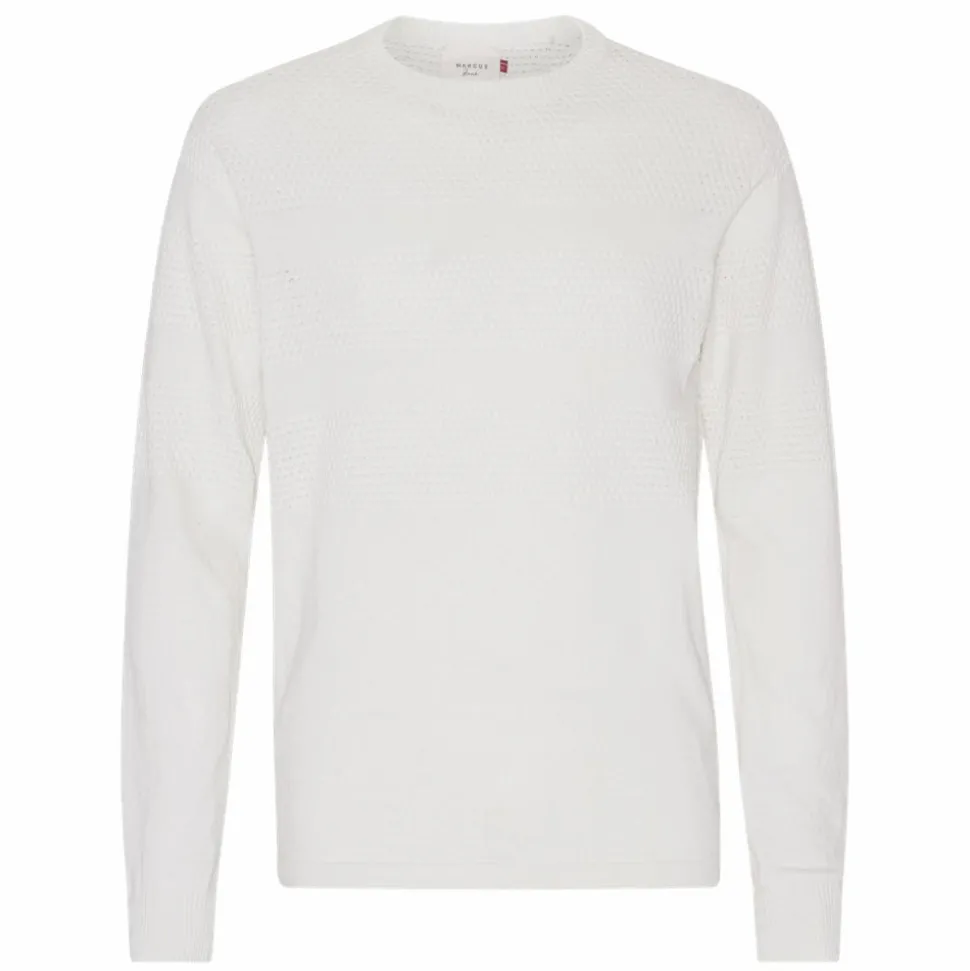 Marcus Affleck Herre Striktrøje - Antic White
