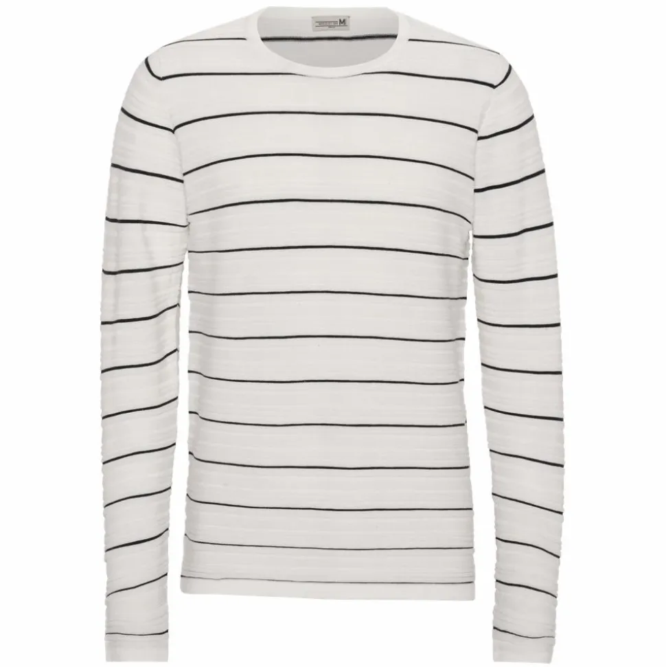 Marcus Herre Striktrøje - Offwhite Mix