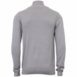 Marcus Hubble Half Zip Herre Striktrøje - Lt.grey mix