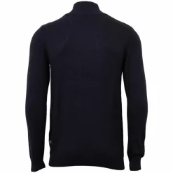 Marcus Hubble Half Zip Herre Striktrøje - Night Navy
