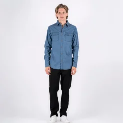 Marcus Hugh Herre Skjorte - Sky Blue Used