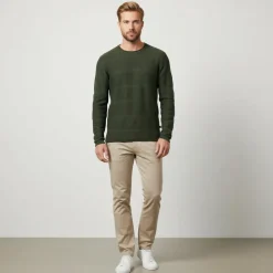 Marcus Kaisen Herre Striktrøje - Army green