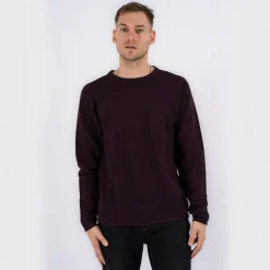 Marcus Langdon Herre Striktrøje - Dark Plum