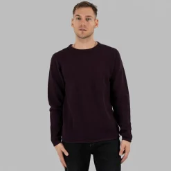 Marcus Langdon Herre Striktrøje - Dark Plum