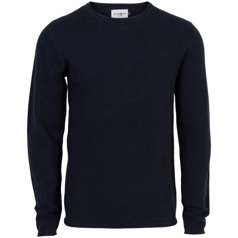 Marcus Langdon Herre Striktrøje - Dark Navy