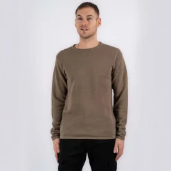 Marcus Langdon Herre Striktrøje - Tobbaco Brown Mix