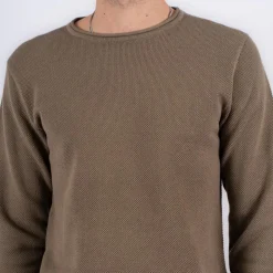 Marcus Langdon Herre Striktrøje - Tobbaco Brown Mix