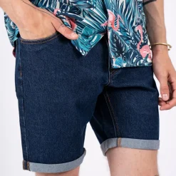 Marcus Slade Herre Shorts - Raw Dark Blue