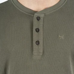 Marcus Ziggy Herre Langærmet t-shirt - Army green