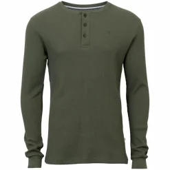 Marcus Ziggy Herre Langærmet t-shirt - Army green