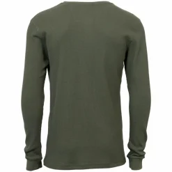 Marcus Ziggy Herre Langærmet t-shirt - Army green