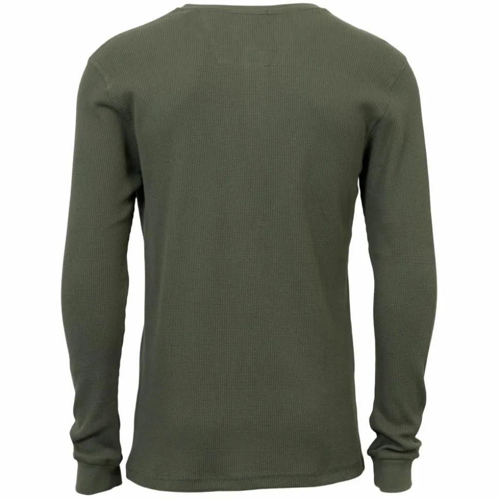 Marcus Ziggy Herre Langærmet t-shirt - Army green