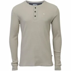 Marcus Ziggy Herre Langærmet t-shirt - Bright Sand mix