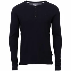 Marcus Ziggy Herre Langærmet t-shirt - Night Navy