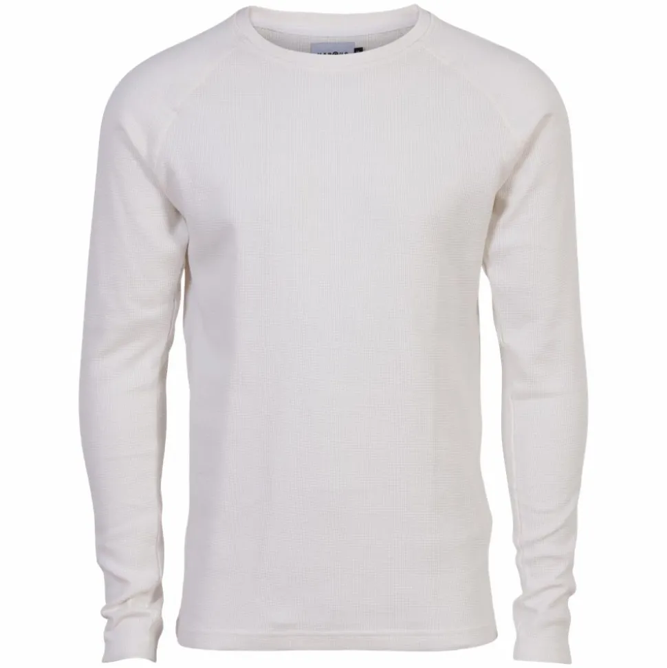 Marcus Ziggy Herre Striktrøje Plus Size - Antic White