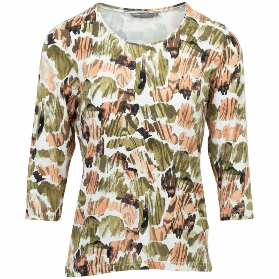 Marinello Dame T-shirt - Khaki Comb