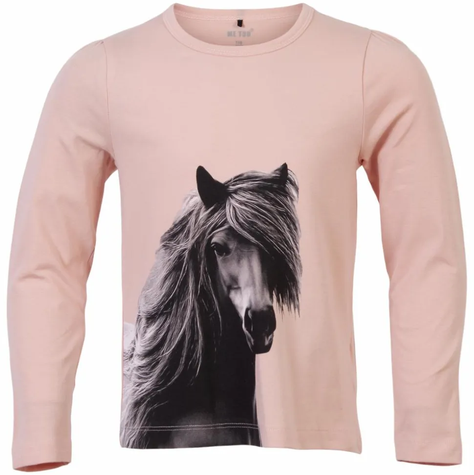 Me Too Pige Langærmet t-shirt - Dusty Pink