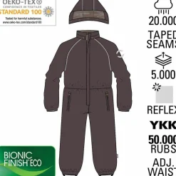 Mikk-line Børne Flyverdragt m. BIONIC-FINISH® ECO coating - Raisin