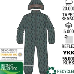 Mikk-line Børne Flyverdragt m. BIONIC-FINISH® ECO coating - Balsam Green