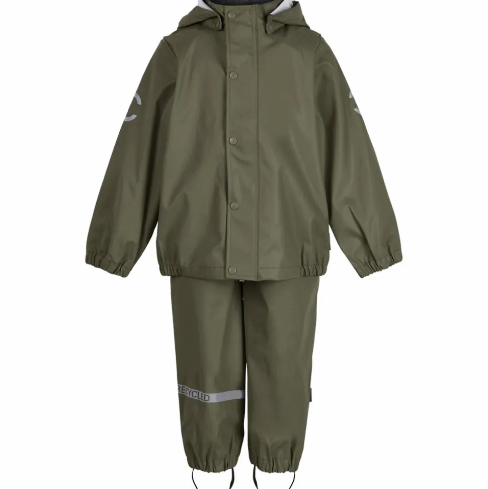 Mikk-line Børne Regnsæt - Dusty Olive