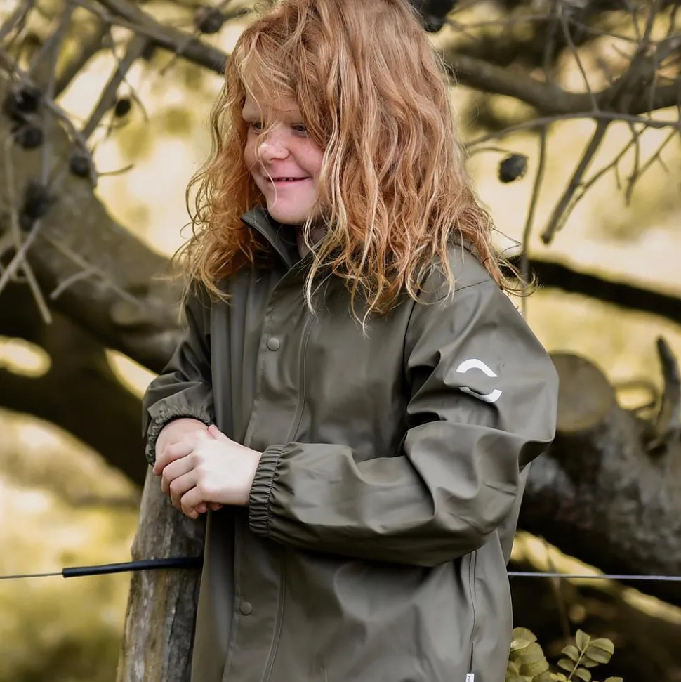 Mikk-line Børne Regnsæt - Dusty Olive