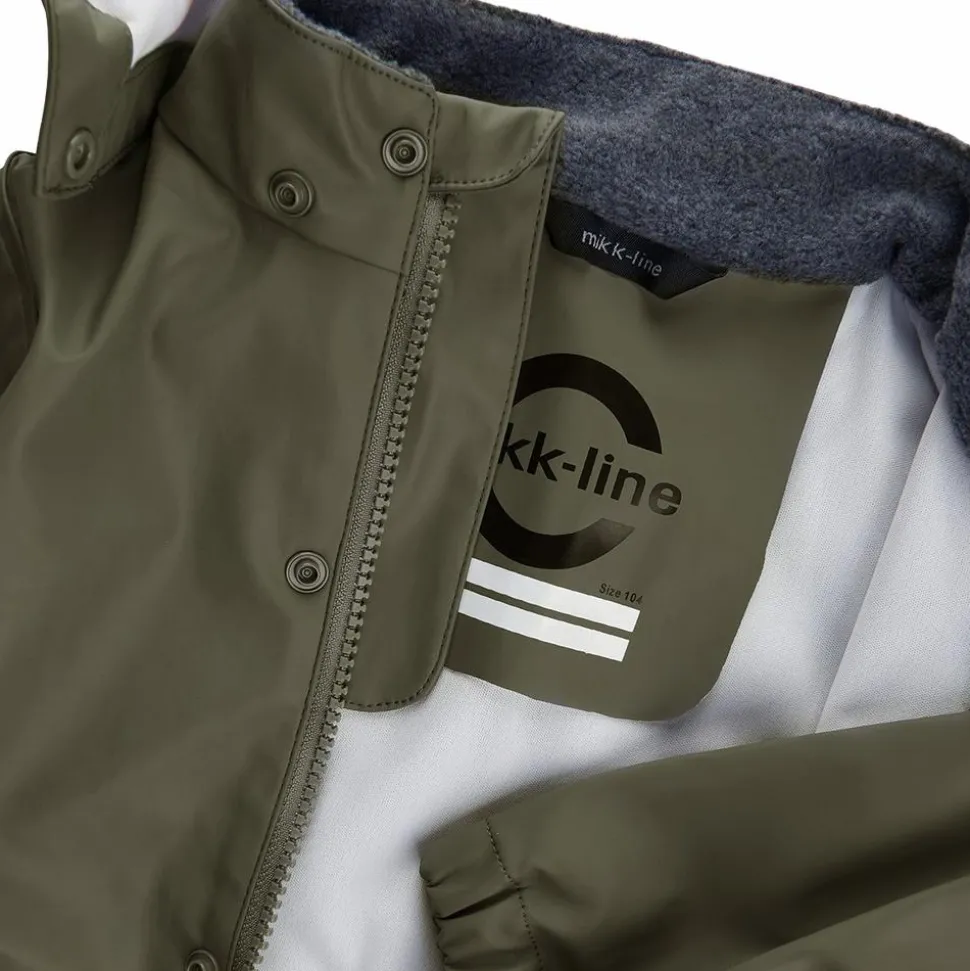 Mikk-line Børne Regnsæt - Dusty Olive