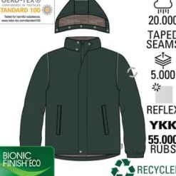 Mikk-line Børne Vinterjakke m. BIONIC-FINISH® ECO coating - Balsam Green
