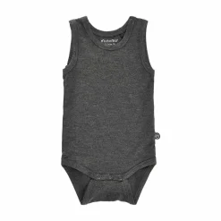 Minymo Baby Body i bambus - Dark grey melange