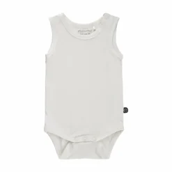 Minymo Baby Body i bambus - White
