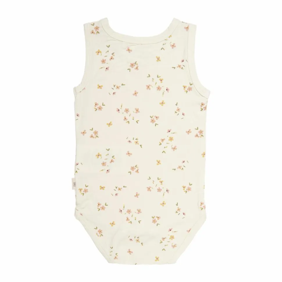 Minymo Baby Body i bambus - Veiled Rose Flower